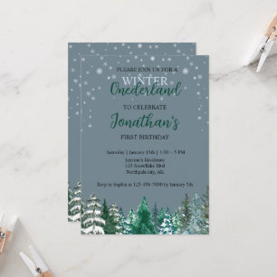 Invitation Hiver Onederland Premier anniversaire paysage enne