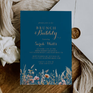 Invitation Hiver prairie Fleur Brunch et Fête des mariées Bub