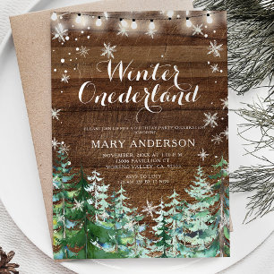 Invitation Hiver Russe Tourneiges de bois Onederland Annivers