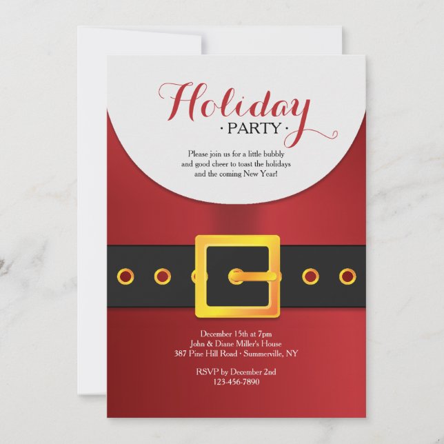 Invitation Ho Ho Ho Holiday Party (Devant)