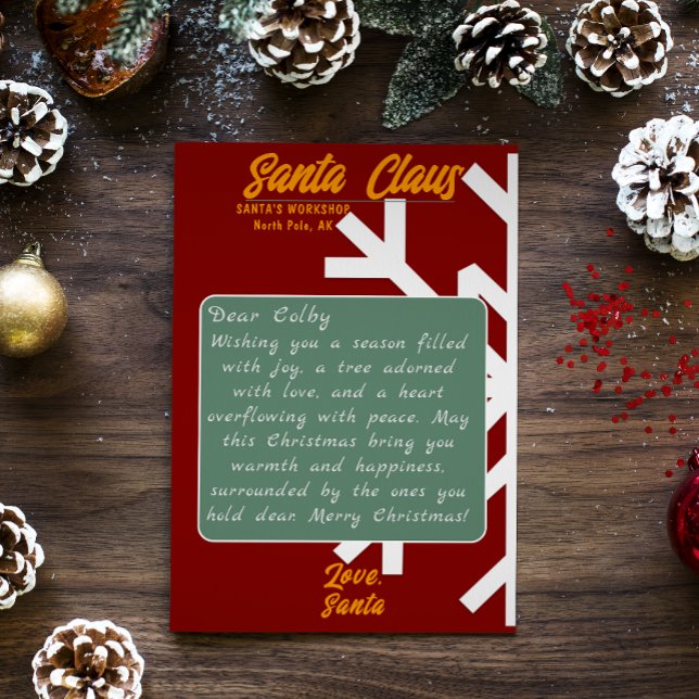 Invitation HO, oh ! LETTRE MERRY CHRISTMAS (Créateur téléchargé)