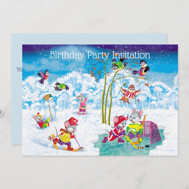 Invitation hockey (Devant / Derrière)