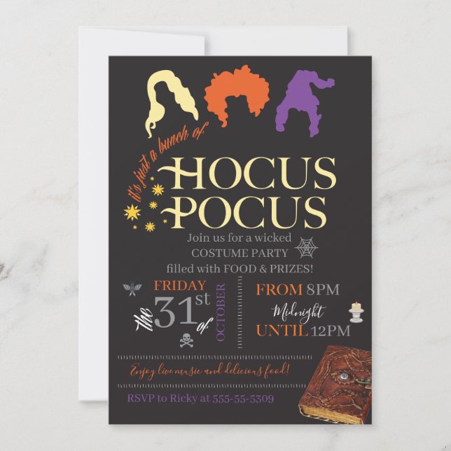 Invitation Hocus Pocus (Devant)