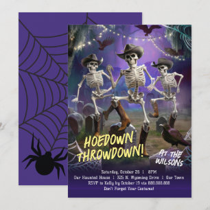 Invitation Hodown Throwdown, Halloween Dance Party
