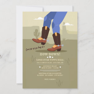 Invitation Hoedown Country Wester