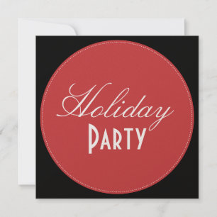 Invitation Holiday Party invitations, red + green dot