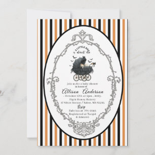 Invitation Holloween Citrouille Little Boo Baby shower