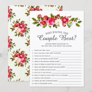 Invitation Holly Floral qui connaît le couple meilleur jeu nu