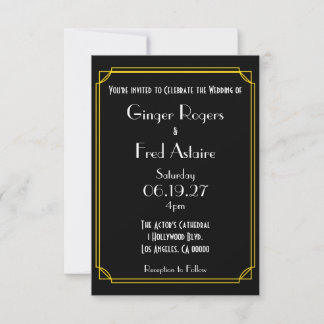 Invitation Hollywood / Gatsby / Classic Budget Art Déco des a