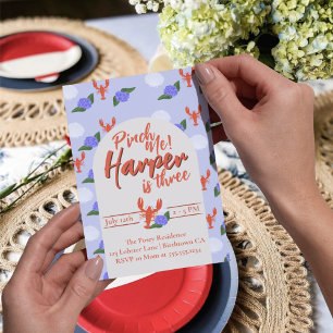 Invitation Homard côtier de Pinch Me Anniversaire