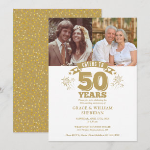 Invitation Hommage Au 50ème Anniversaire Mariage 2 Photo