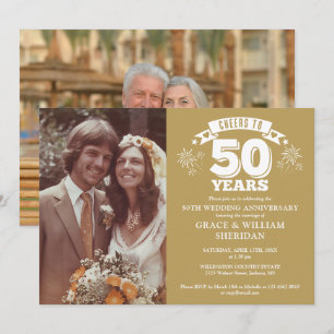 Invitation Hommage Au 50ème Anniversaire Mariage D'Or 2 Photo