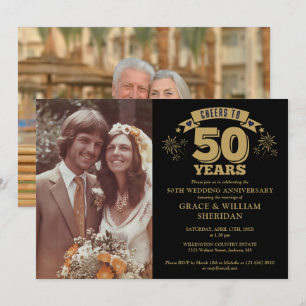 Invitation Hommage Au 50ème Anniversaire Mariage D'Or 2 Photo