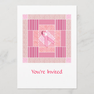 Invitation Hommage rose aux survivants du cancer du sein en s