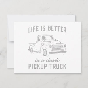 Invitation Homme de camionnette classique vintage