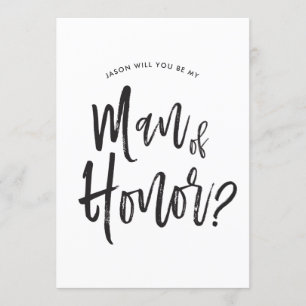 Invitation Homme d'honneur   Style de script personnalisé pou