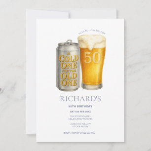 Invitation Homme du 50e anniversaire, Cold One pour l'Ancien