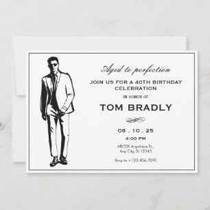 Invitation Homme élégant avec lunettes de soleil et costume A