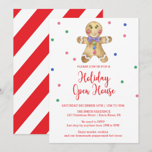 Invitation Homme en pain d'épices - Holiday Open House