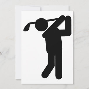 Invitation Homme Golfer - Symbole de golf