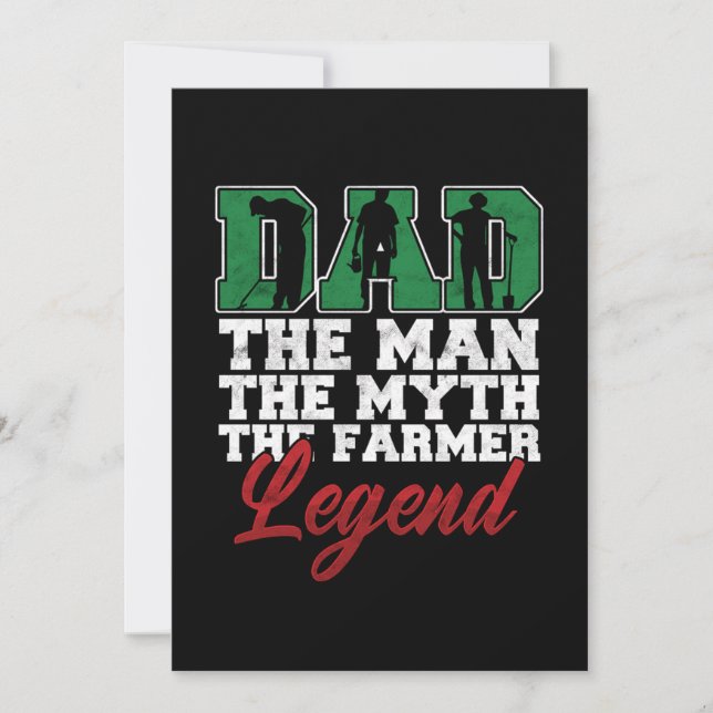 Invitation Homme Mythe Fermier Légende Papa Père Papa Papa Pa (Devant)