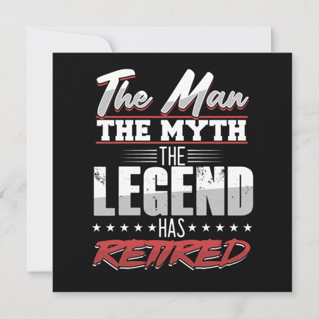 Invitation Homme Mythe Légende Retraite Grand-père Cadeau (Devant)