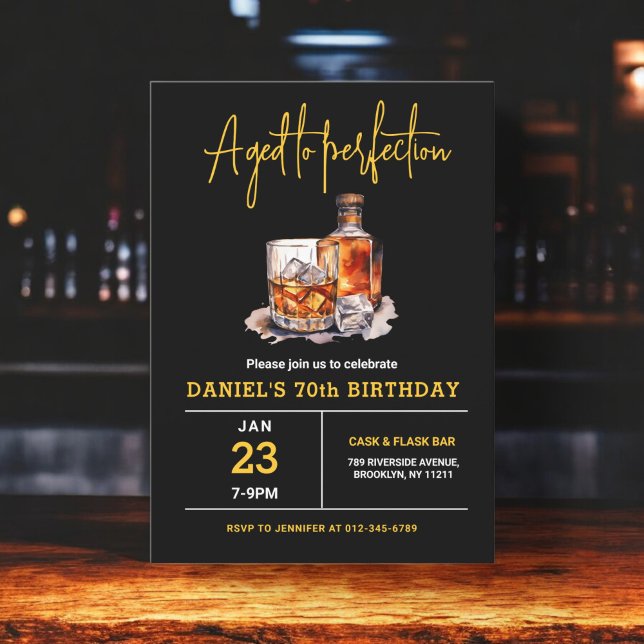 Invitation Hommes âgés à la perfection 70e anniversaire de Wh (Créateur téléchargé)