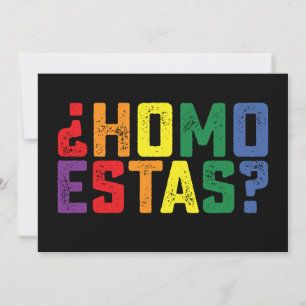 Invitation Homo Estas espagnol mexicain drôle Gay pride LGBTQ
