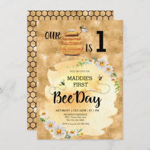 Invitation Honey Bee fête d'anniversaire