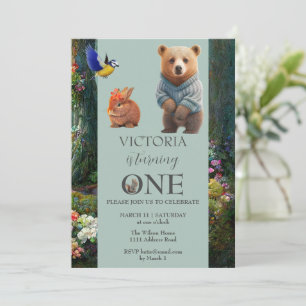 Invitation Honey Bunny et Boo Bear 1er anniversaire