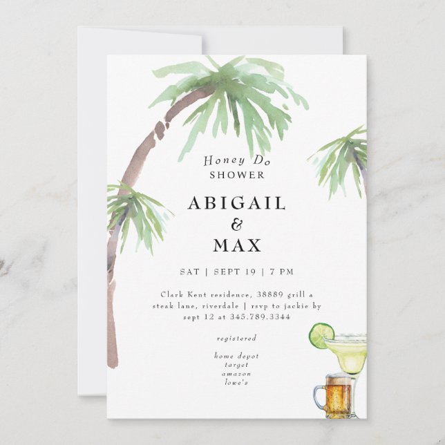 Invitation Honey Do Couples Bridal Shower (Devant)
