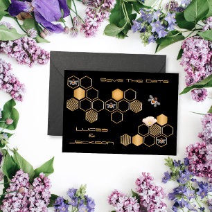 Invitation Honeypeb Et Floral Enregistrer La Date