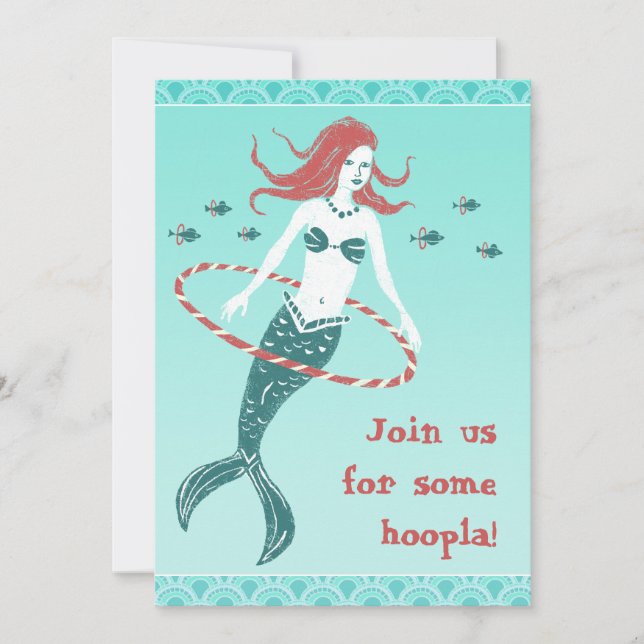 Invitation Hooping Mermaid Party (Devant)
