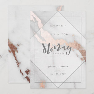 INVITATION HOORAY, J'AI DIT OUI ! - ENREGISTREZ LA DATE