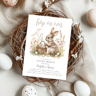 Invitation Hop On Over Brunch de Pâques