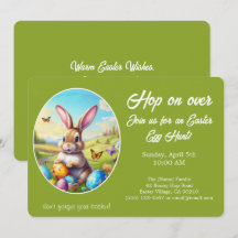 Hop on Over Easter Egg Hunt Bunny Green -