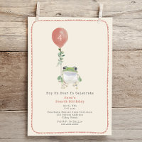 Hop On Over Woodland Frog Pink Anniversaire