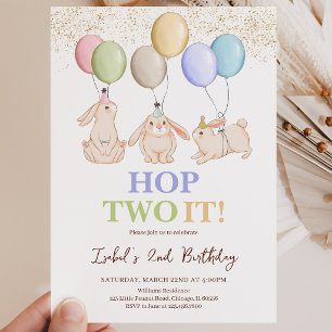 Invitation Hop Two It Pâques 2e Anniversaire