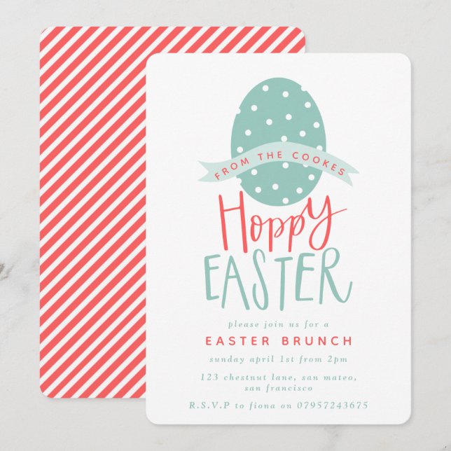 INVITATION HOPPY EASTER (Devant / Derrière)