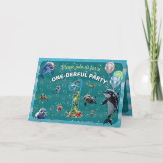 Invitation horizontale d'un seul derful Party