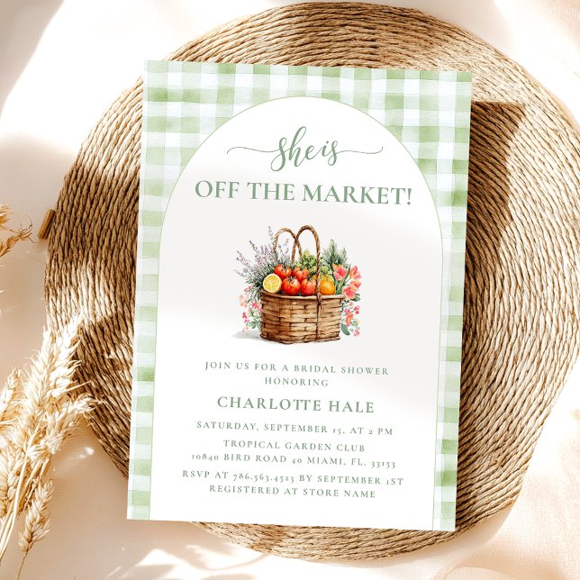 Invitation Hors Fête des mariées du marché Agriculteurs moder (Créateur téléchargé)