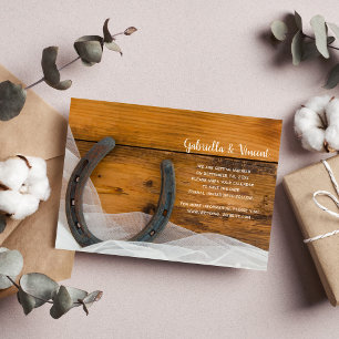 Invitation Horseshoe Veil Pays Grange Mariage Enregistrer la