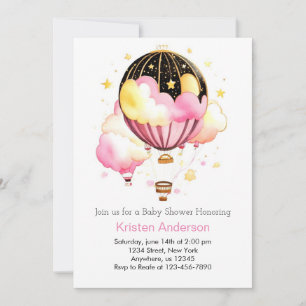 Invitation Hot Air Balloon Adventure Await Baby shower