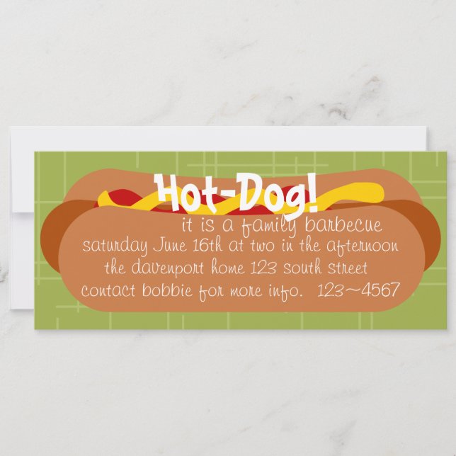 Invitation Hot Dog ! Parti (Devant)