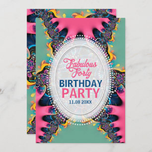 Invitation Hot rose princesse Fabrique Quarty Anniversaire