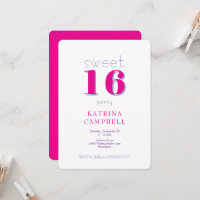 Hot rose Sweet 16 Anniversaire
