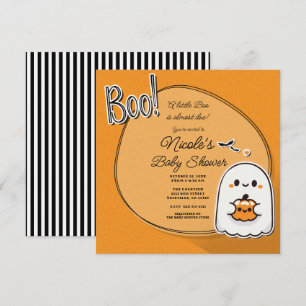 Invitation HOU! Baby Shower Halloween pour le Petit Fantôme