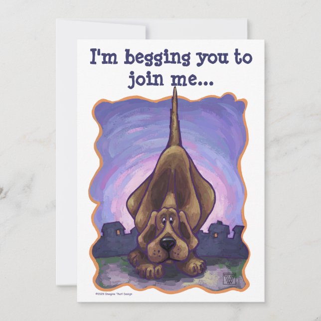 Invitation Hound Dog Party Centre (Devant)