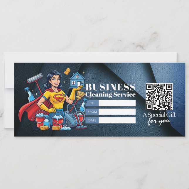 Invitation House Cleaning Services Gift Certificate Voucher (Devant)