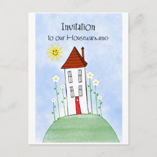 invitation housewarming postcard